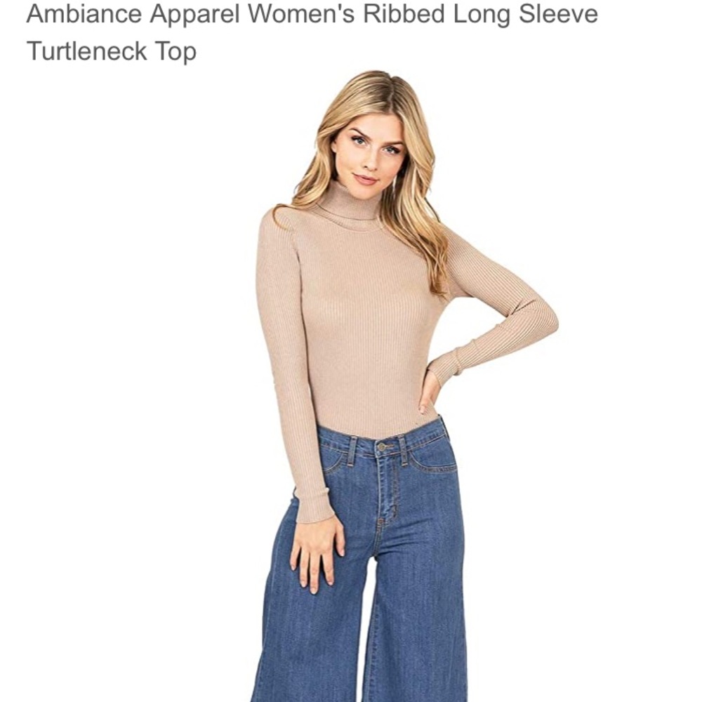 💚NWT Ambiance Ribbed Turtleneck Long Sleeve